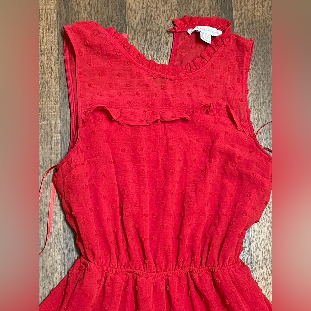 Monteau Red Ruffled Tiered Sundress - Picture 5 of 9